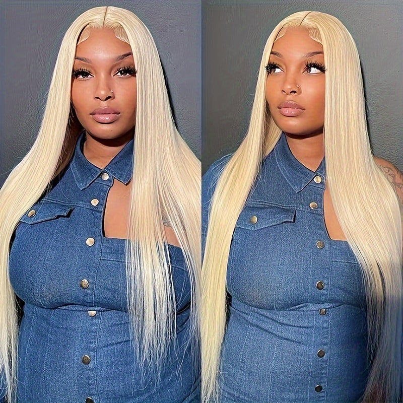 Hair Sophisticated 613 Blonde Lace Front Wig โ 13x4 HD Transparent, 200% Density, Pre-Plucked with Baby Hair, Straight Human Hair Wig, Perfect for Mother's Day & Special Occasions