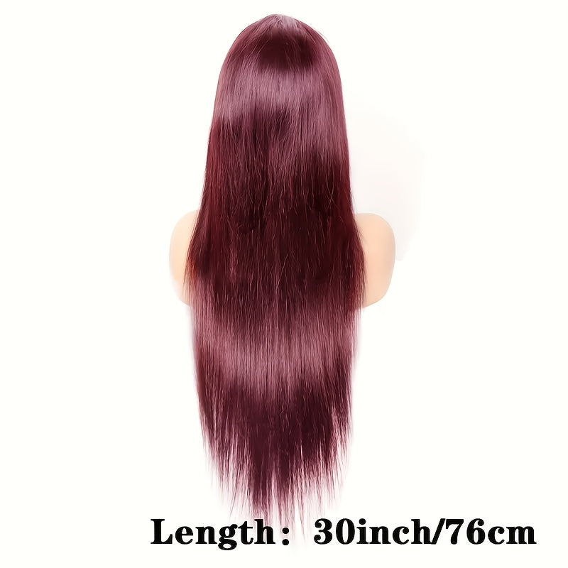 Hair Sophisticated 99J Burgundy Lace Front Wig – 13x4 HD Transparent Lace, 200% Density, Pre-Plucked with Baby Hair, Glueless Human Hair Wig, Available in 22-34 Inches