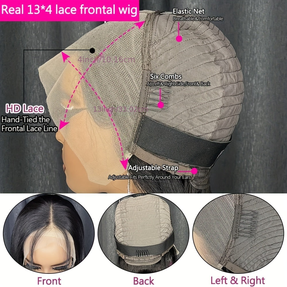 Hair Sophisticated - Bob Wig for Women, 13x4 Lace Front, Human Hair