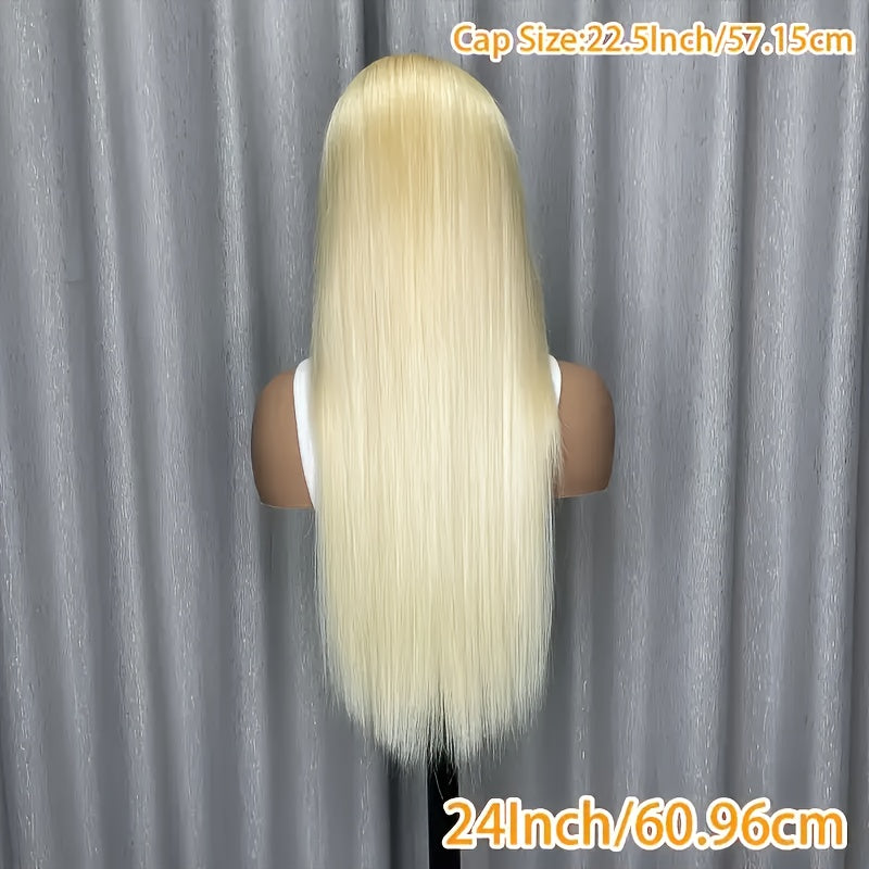 Hair Sophisticated 613 Blonde Lace Front Wig โ 13x4 HD Transparent, 200% Density, Pre-Plucked with Baby Hair, Straight Human Hair Wig, Perfect for Mother's Day & Special Occasions