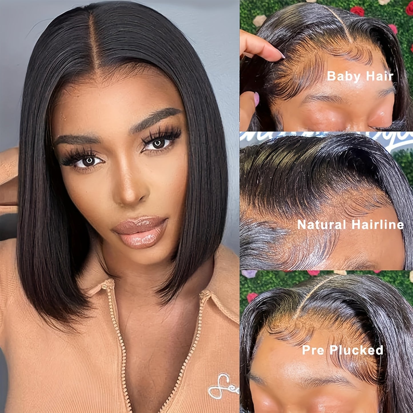 Hair Sophisticated - Bob Wig for Women, 13x4 Lace Front, Human Hair