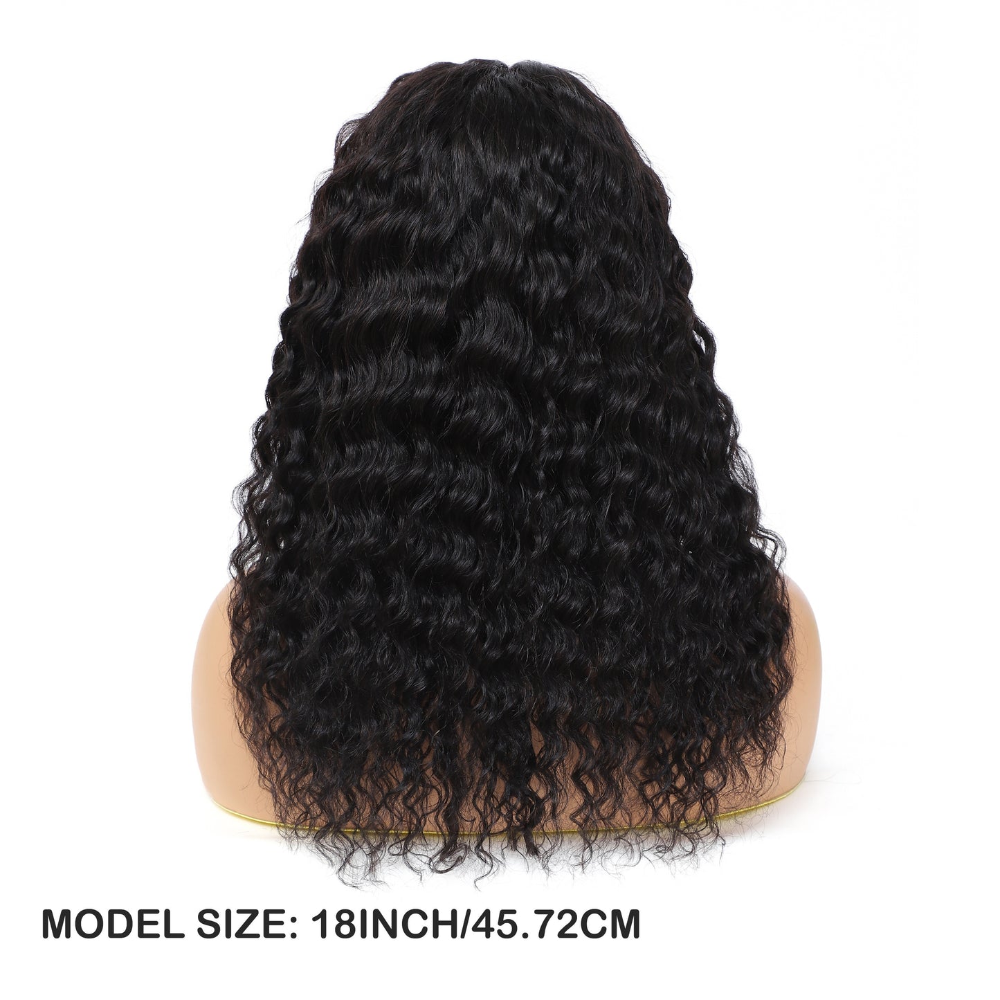 180% Density Deep Wave Lace Front Wig - 4x4 Transparent Closure, Human Hair, Natural Black Color, Wet and Wavy Look with Baby Hair for Women, Versatile Hair Wig | Voluminous Hairstyle | Full Luxurious Wig