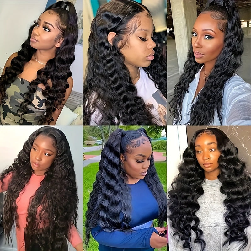 Hair Sophisticated Brazilian Deep Wave Human Hair – 4 Bundles + 4x4 Transparent Lace Closure | 100% Unprocessed Virgin Hair | Free Part | 5-Piece Bundle Deal