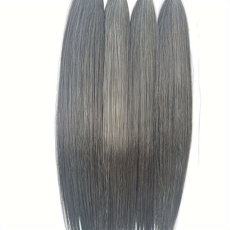 Hair Sophisticated 200G 30% Blended Human Hair Bundles – 4 Packs Straight 16-Inch with Wavy Extensions & 4x4 Lace Closure (40G), Natural Look Hair Weave Set for Women