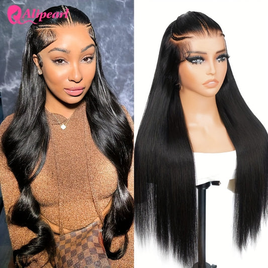 Hair Sophisticated Pre-Braided Wear & Go Wig – 13x4 HD Transparent Lace Front Human Hair Wig, Straight, Glueless, Pre-Cut, Pre-Styled, 180% Density