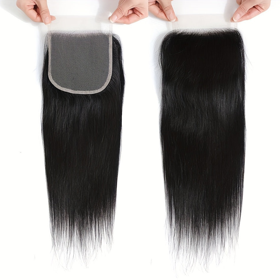 Hair Sophisticated™ – Sleek Luxe 3-Bundle Set with 5x5 Lace Closure