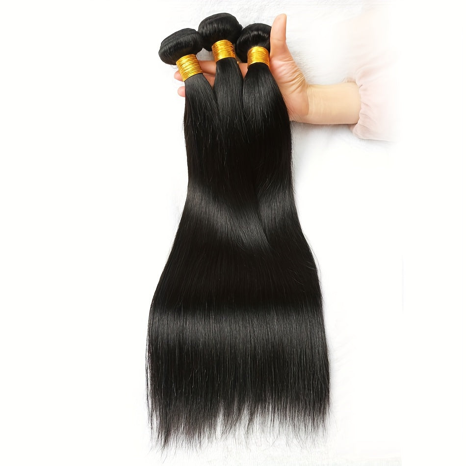 Hair Sophisticated™ – Sleek Luxe 3-Bundle Set with 5x5 Lace Closure