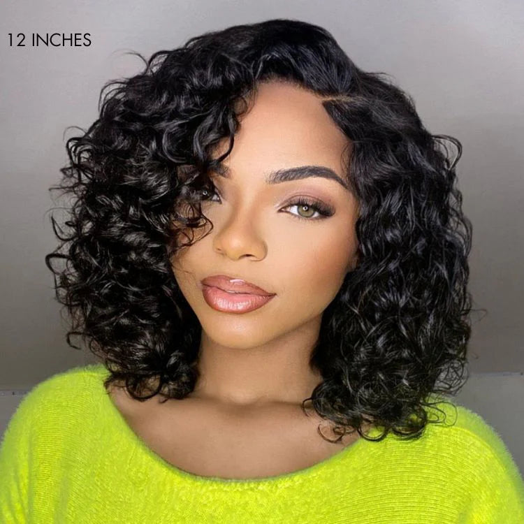 Hair Sophisticated All-Day Comfort™ Wig Deep Wave Glueless Minimalist HD Lace Human Hair Curly Wig Pre-Cut Lace