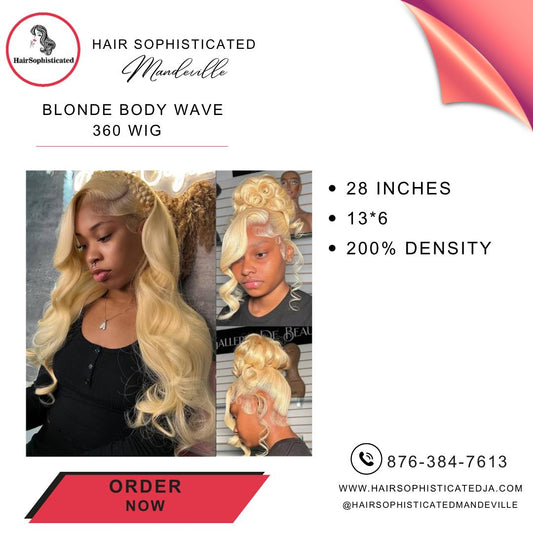 Blonde body wave 360 wig