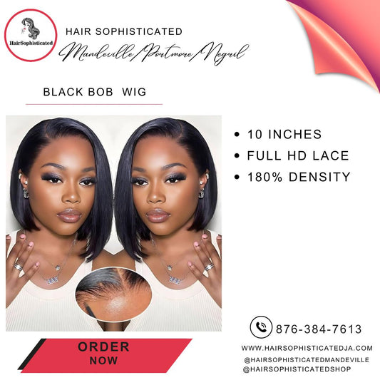 Black bob wig