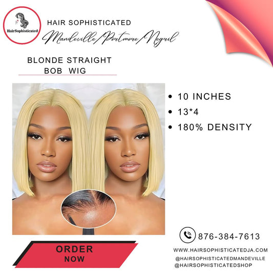 Blonde straight bob wig