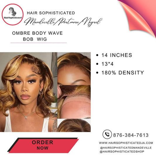 Ombre body wave bob wig