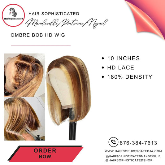 Ombre bob HD wig