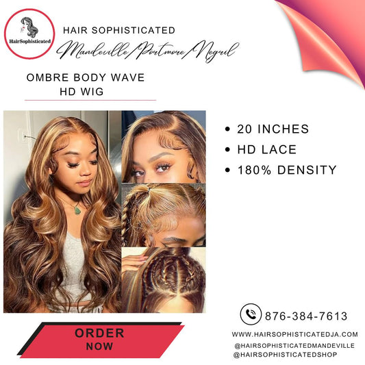 Ombre body wave HD wig