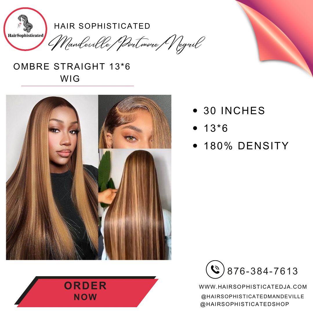 Ombre straight 13*6 wig