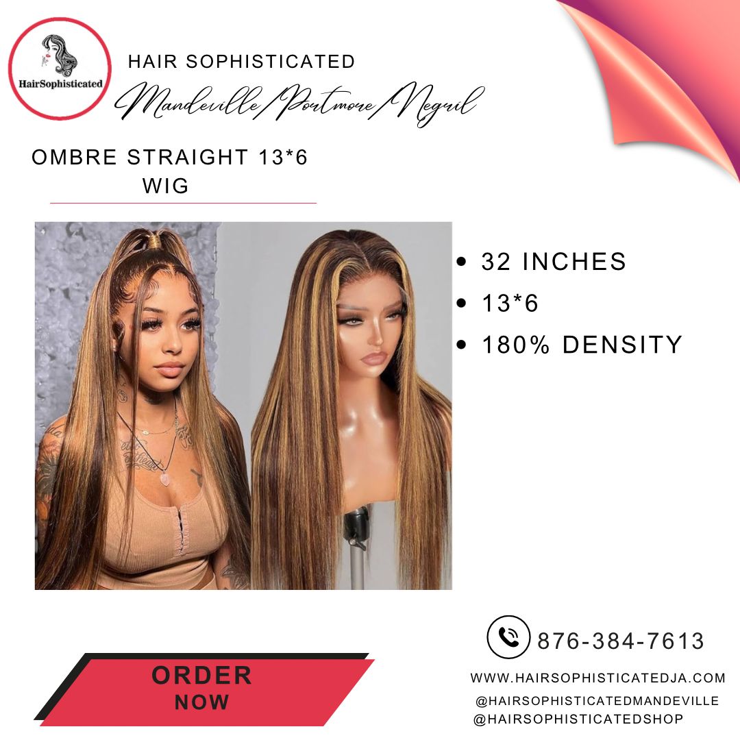 Ombre straight 13*6 wig