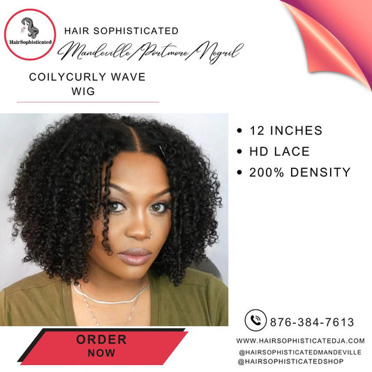 Coilycurly wave wig