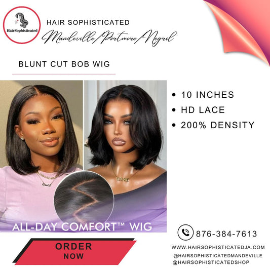 Blunt cut bob wig