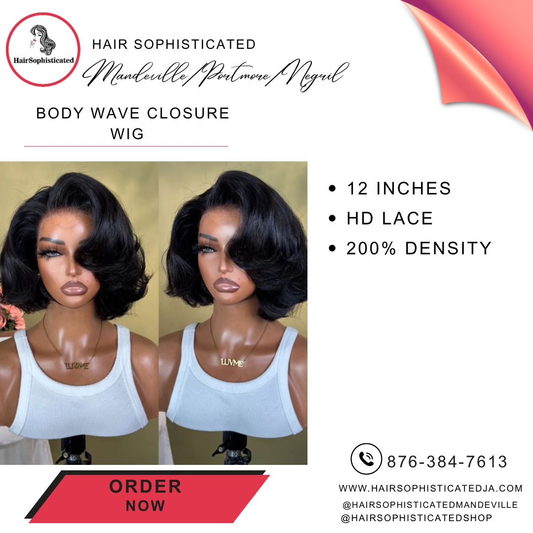 Body wave closure wig
