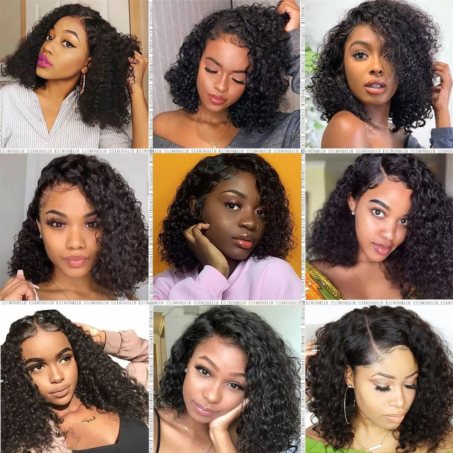 Hair Sophisticated All-Day Comfort™ Wig Deep Wave Glueless Minimalist HD Lace Human Hair Curly Wig Pre-Cut Lace